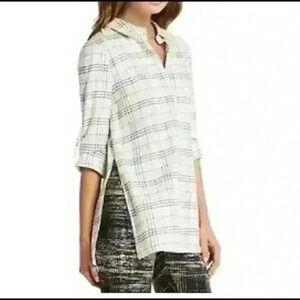 BCBG plaid tunic top